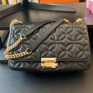 Authentic MICHAEL Michael Kors Sloan Large Chain Shoulder Bag Black